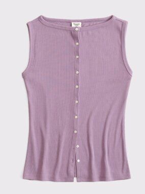Abercrombie & Fitch slash button-through top